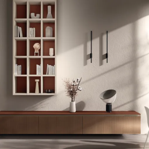 Parete Attrezzata Living Mira 02 in decorativo Cottage di Scavolini