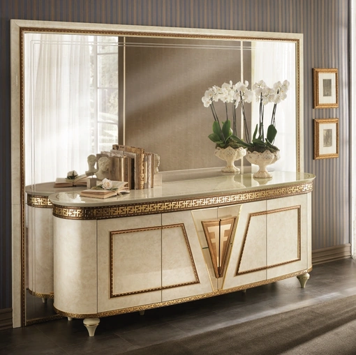 Specchiera Fantasia Mural con cornice in marmo di Arredoclassic