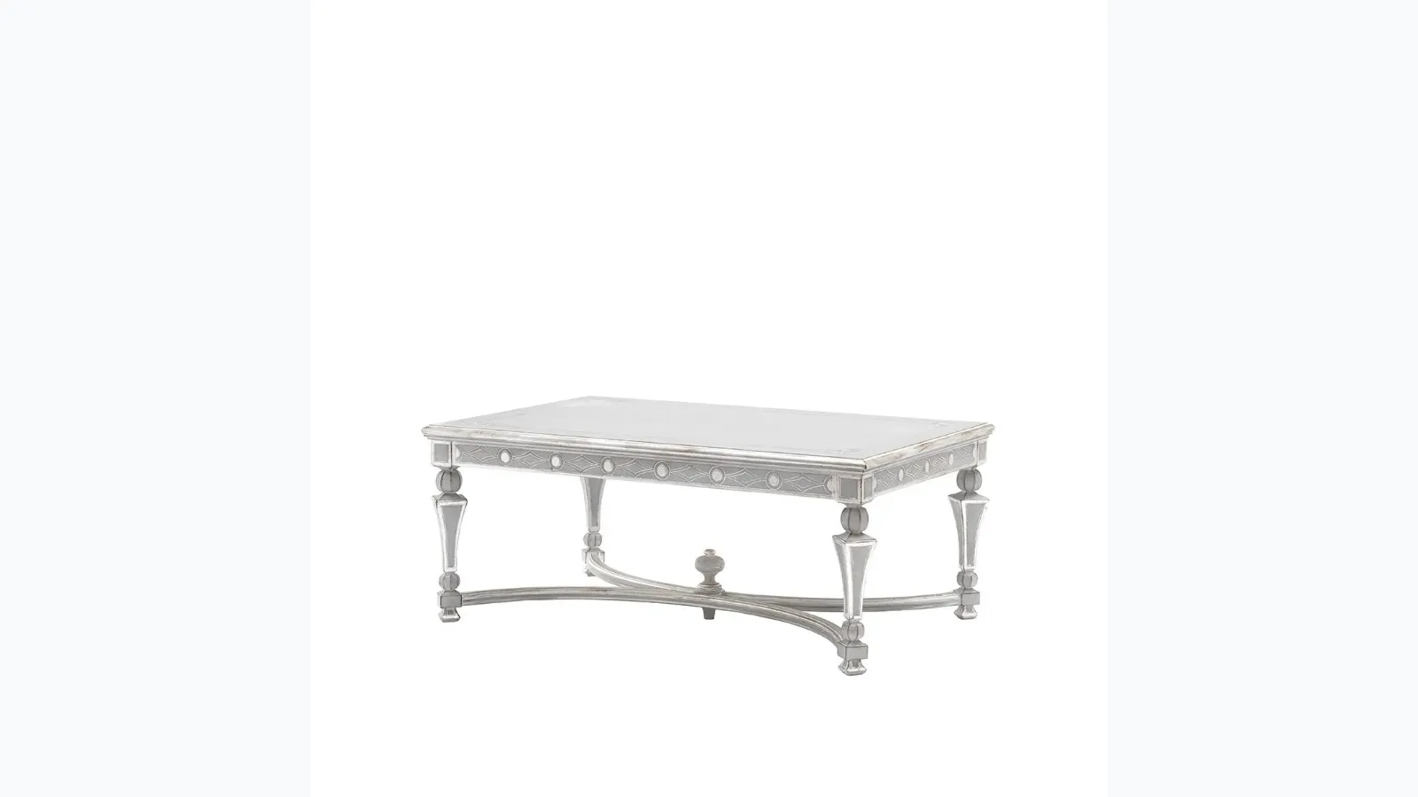 Tavolino 3696 grigio patinato e argento di Silvano Grifoni