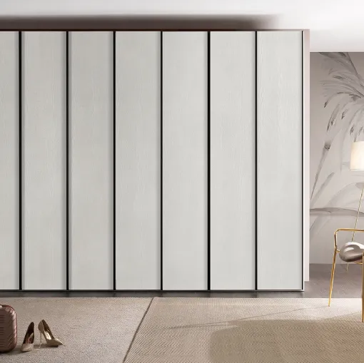 Armadio Evolution in legno bianco frassinato di Mobil Più