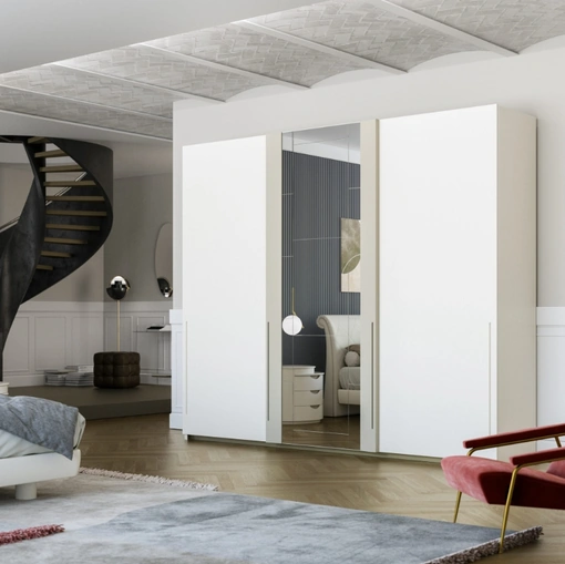 Armadio Jolly Più specchio Mouve di Fazzini