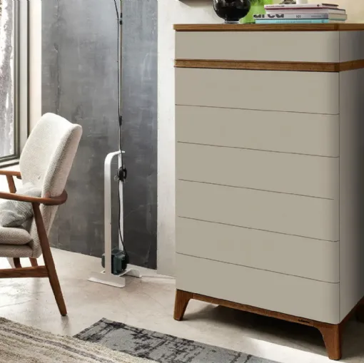 Cassettiera moderna in laccato opaco Atha di Le Fablier