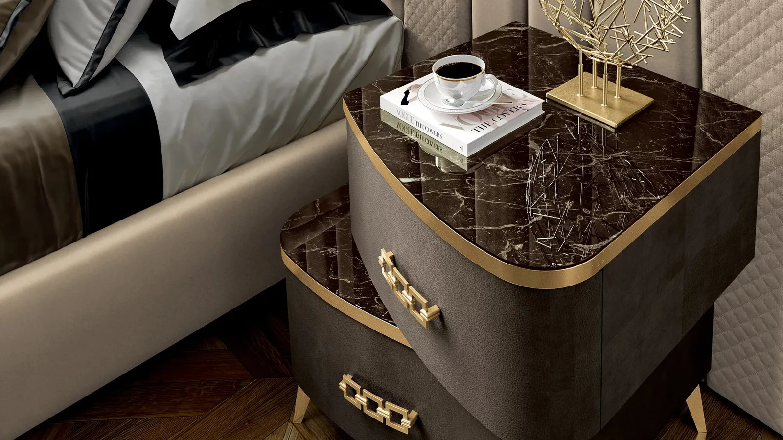 Comodino Deluxe Gold di Spar