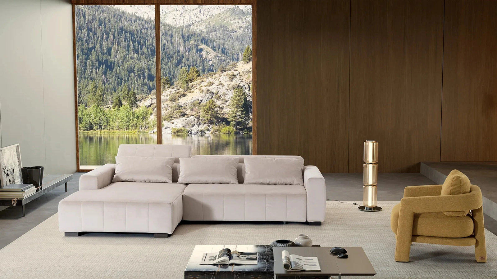 Divano con penisola Advance di Kermes divani