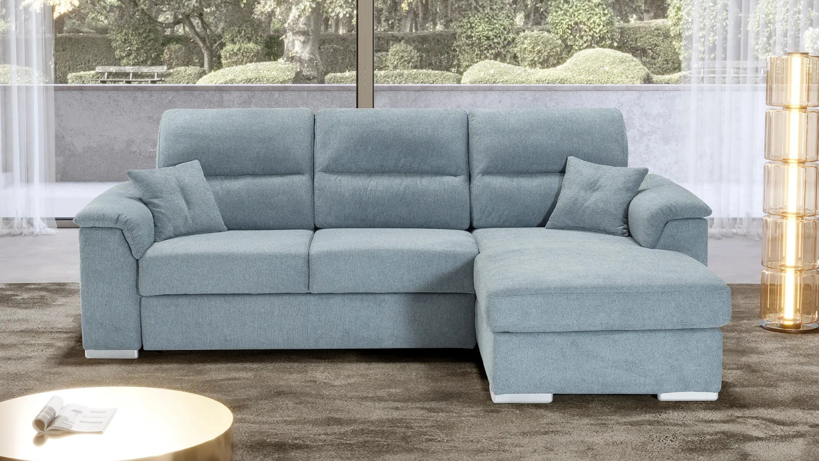 Divano con penisola Dylan di Kermes divani