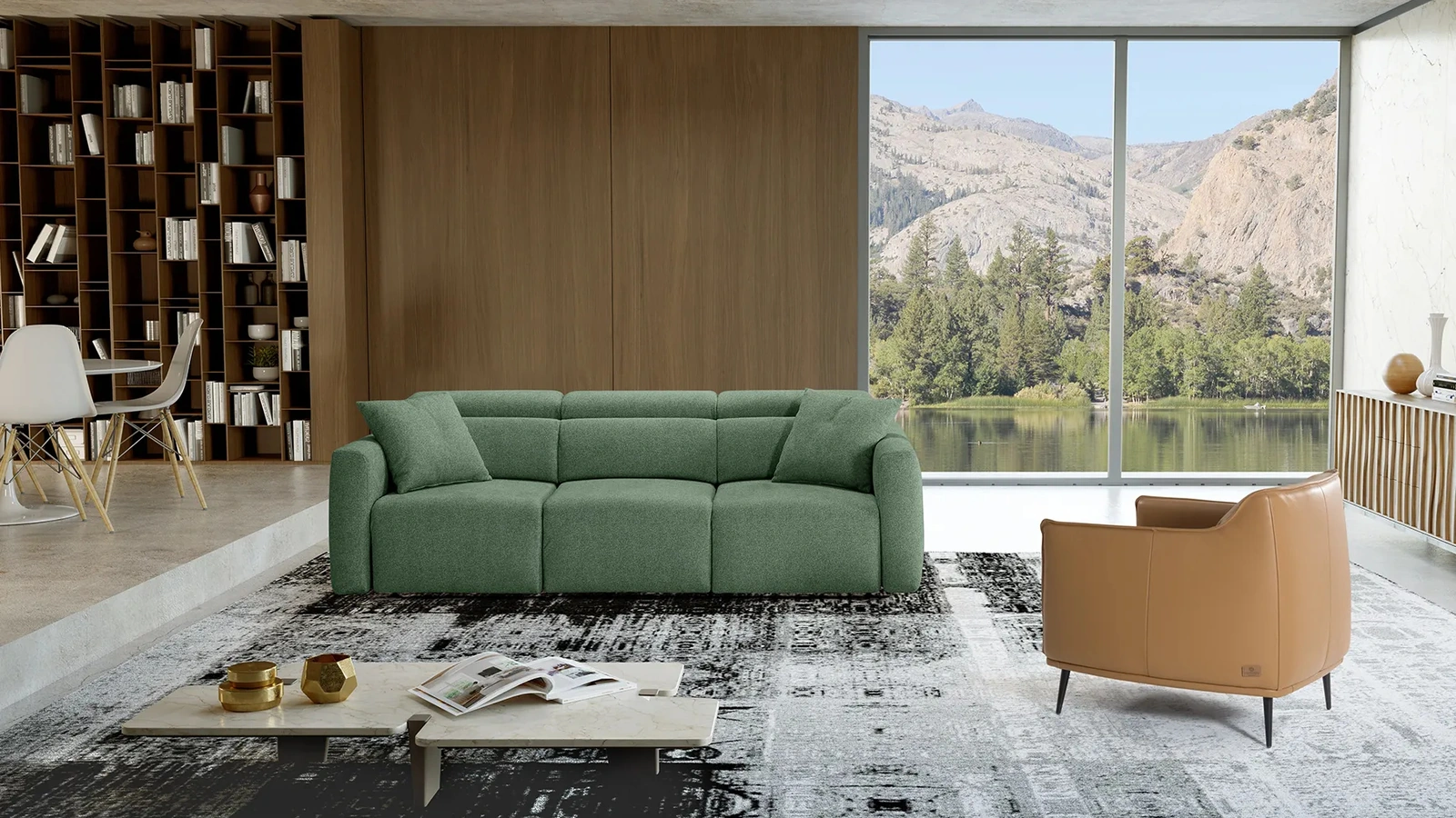 Divano con sedute estraibili Estro di Kermes divani