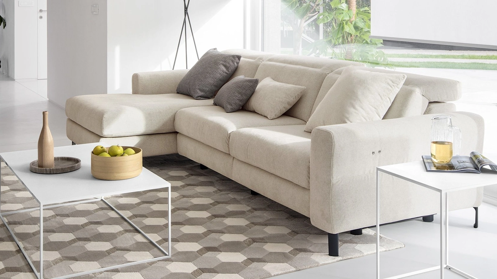 Divano con penisola Norma di Calligaris