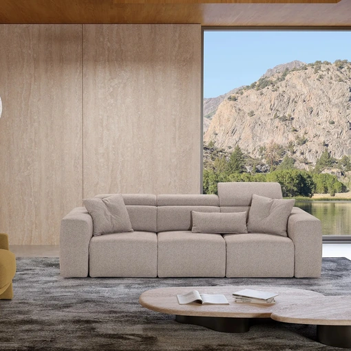 Divano relax Saky con sedute estraibili di Kermes divani