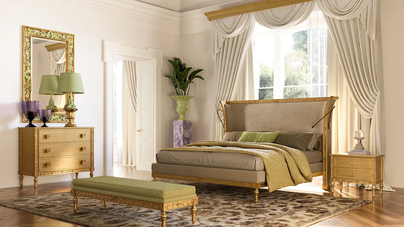 Letto con testiera Opera 322 di Andrea Fanfani
