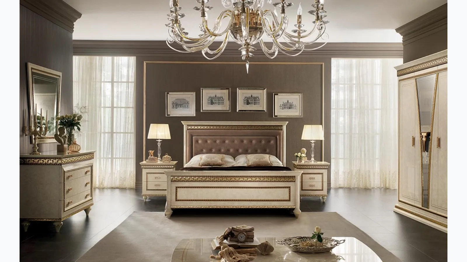 Letto Fantasia con testiera in tessuto di Arredoclassic