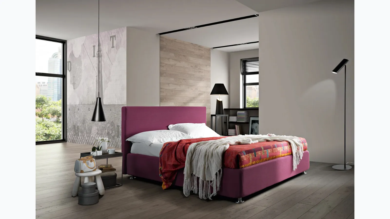 Letto in tessuto York di Artigianaletti