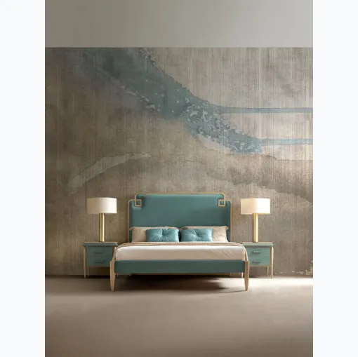 Letto classico in tessuto imbottito 2521 di Silvano Grifoni