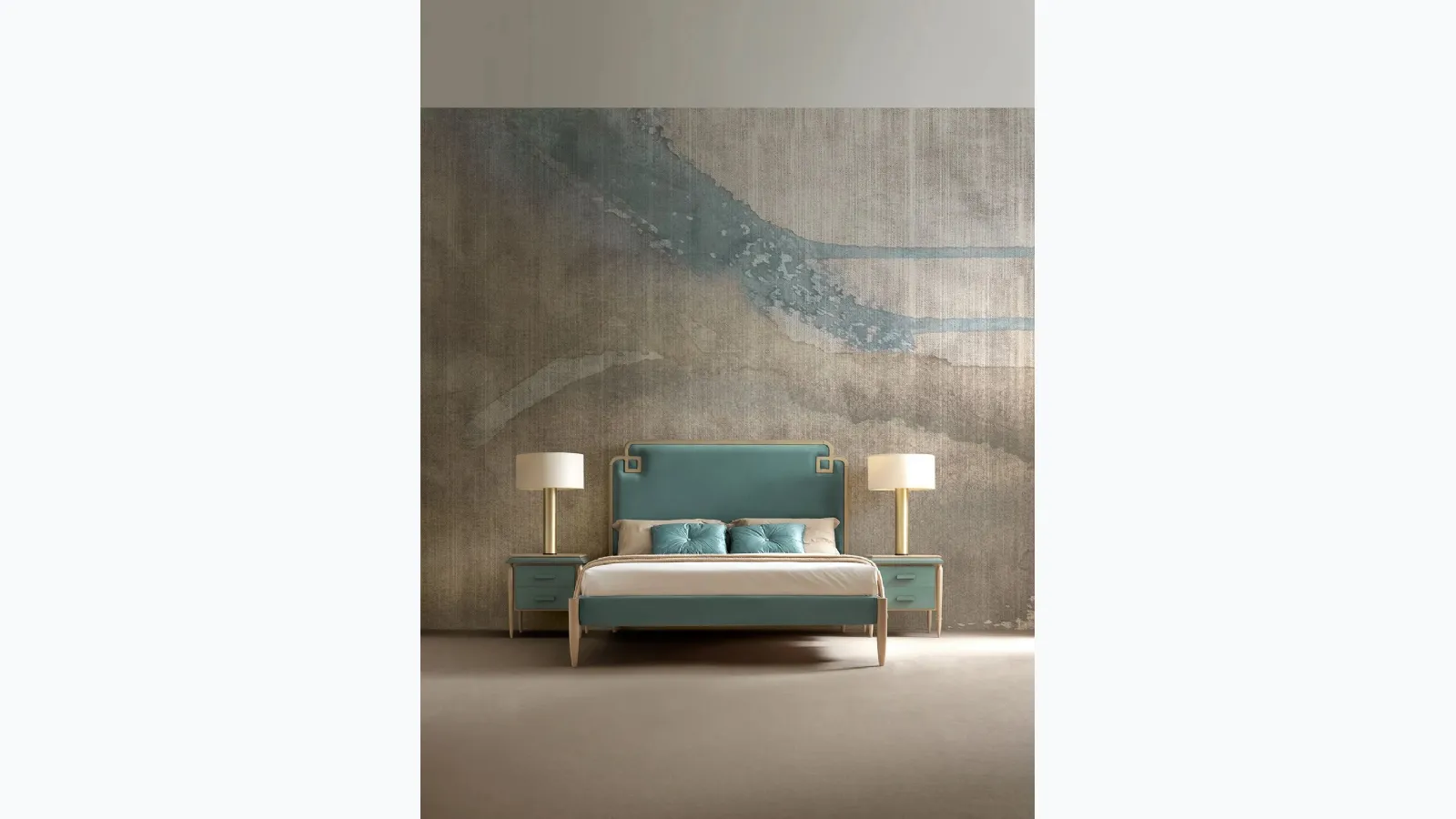 Letto classico in tessuto imbottito 2521 di Silvano Grifoni