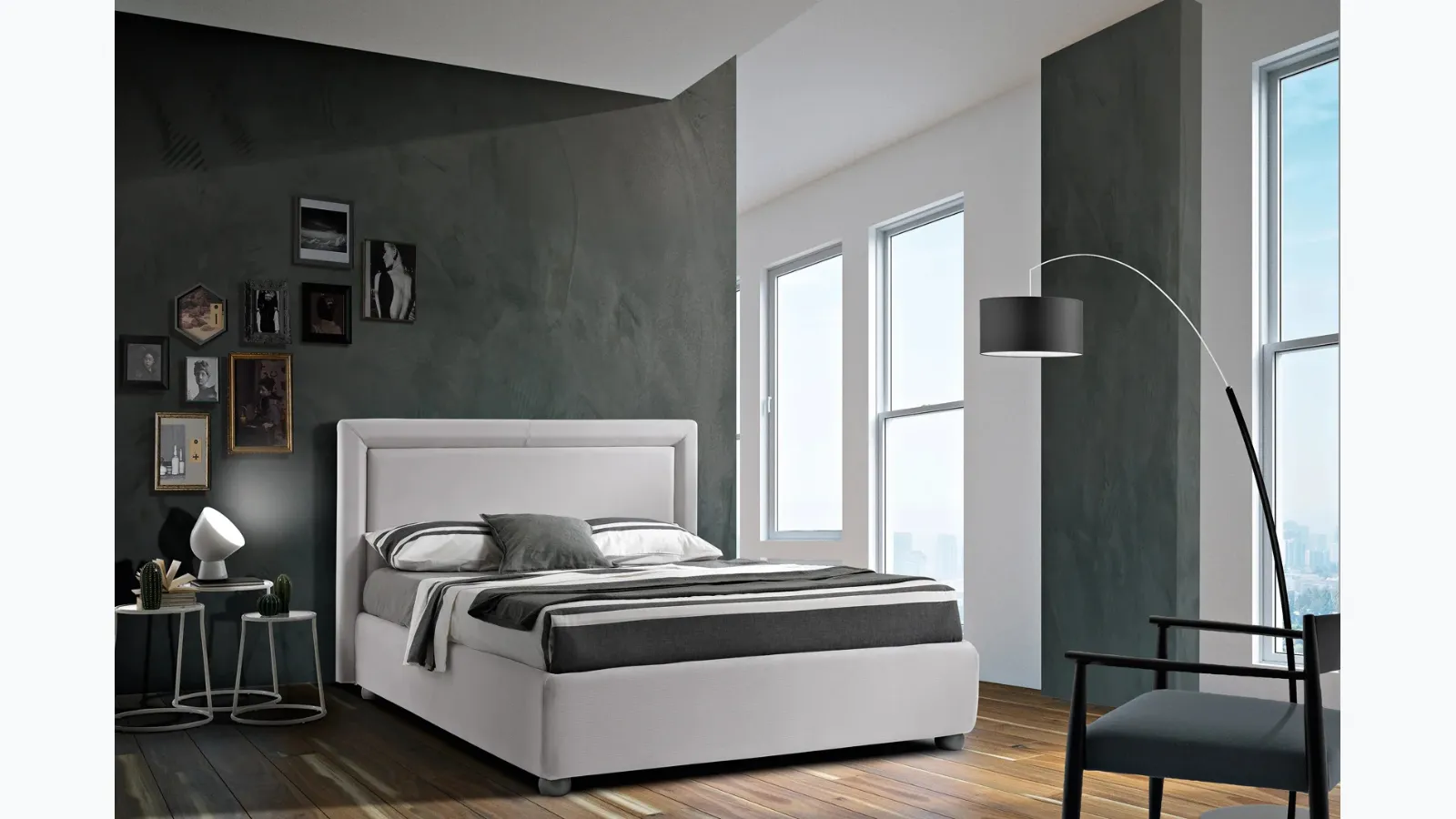 Letto in tessuto Line di Artigianaletti