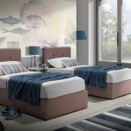 Letto singolo in tessuto Ischia di Artigianaletti
