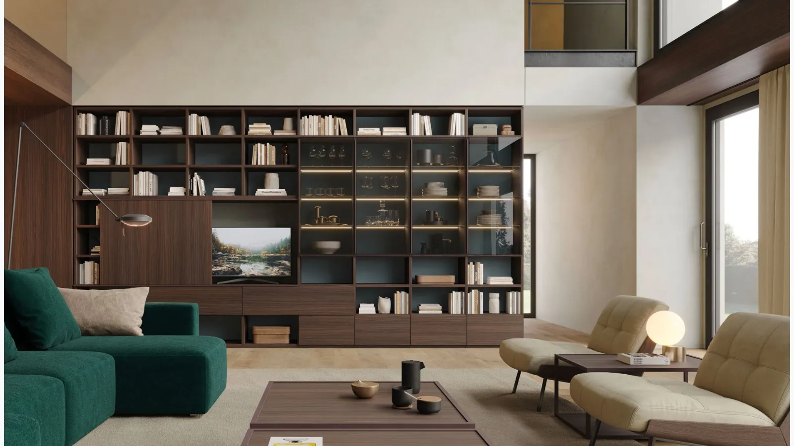 Libreria a muro LV724 di Giessegi