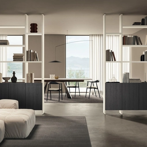 Libreria divisoria Living Essenza Fluida di Scavolini