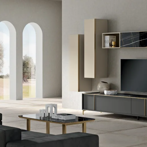 Parete Attrezzata Deluxe P07 Grey di Spar
