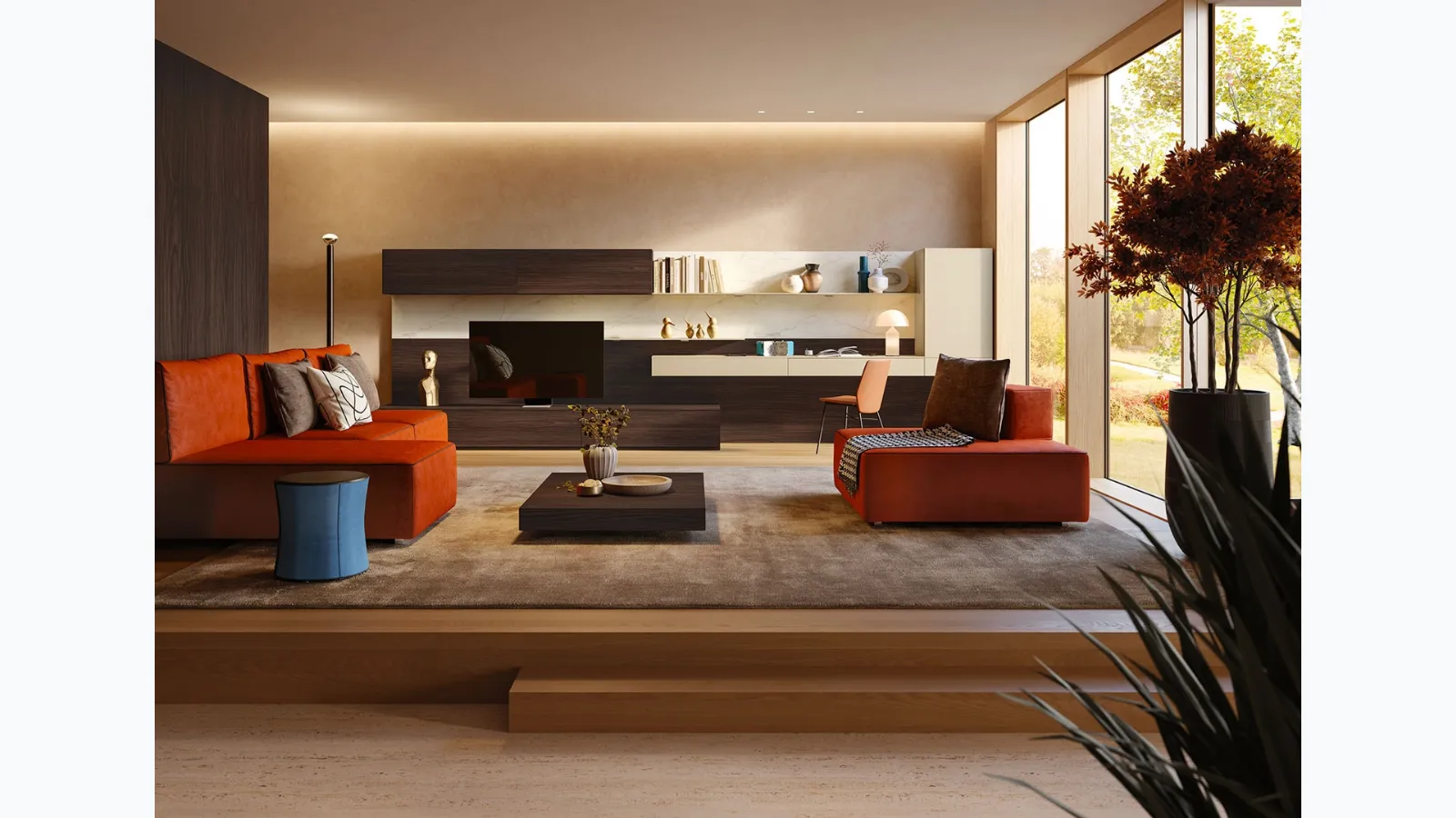 Parete Attrezzata Living LV714 di Giessegi
