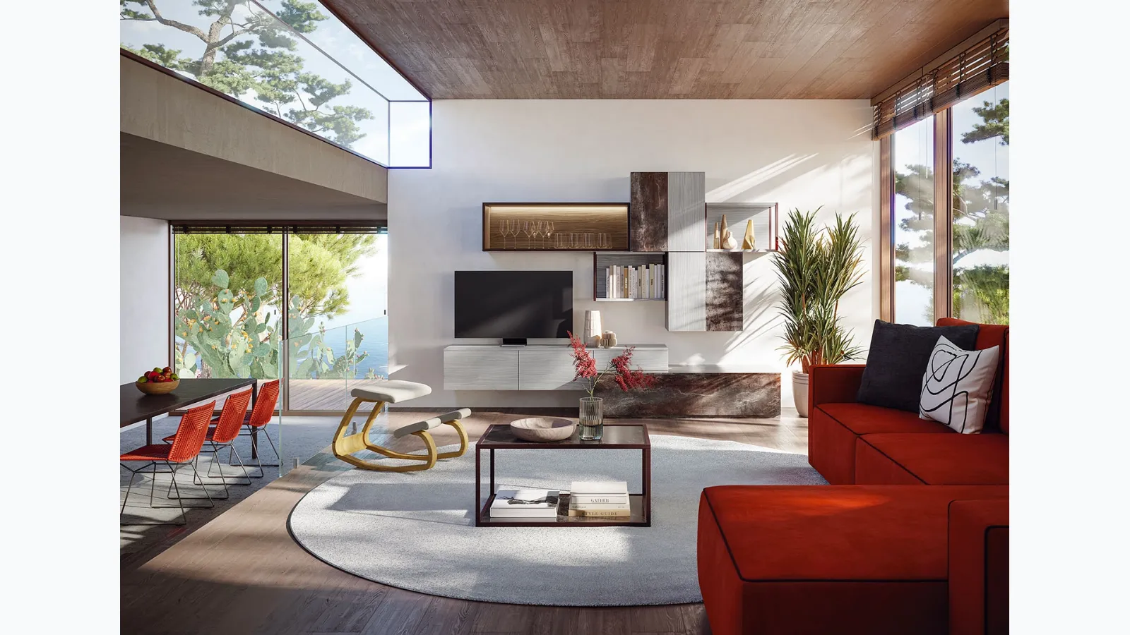 Parete Attrezzata Living LV725 di Giessegi
