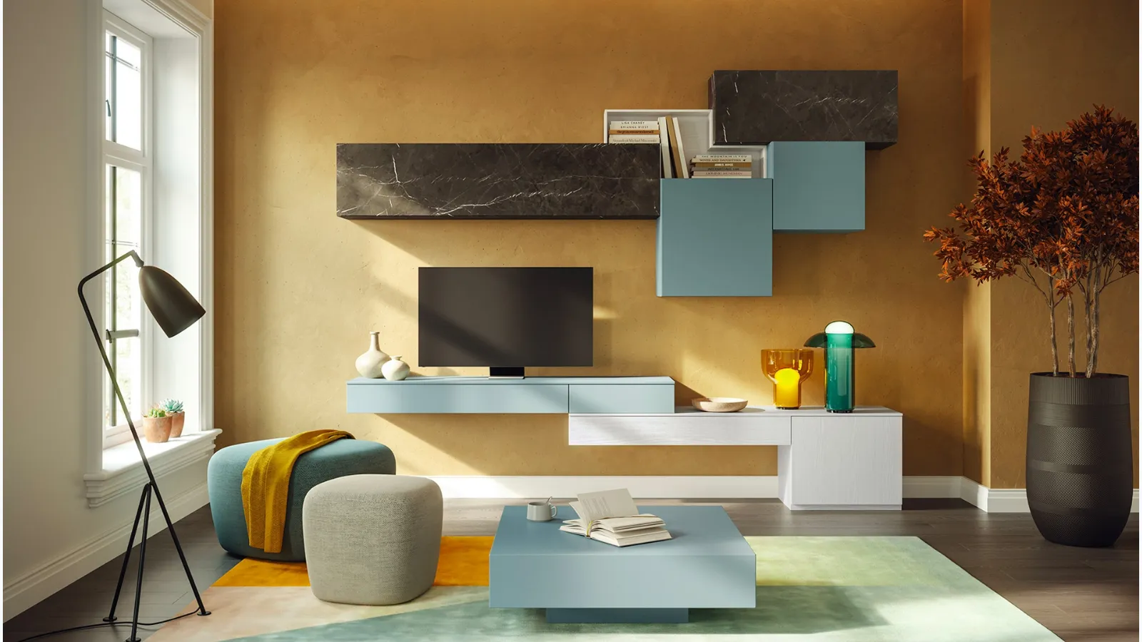 Parete Attrezzata Living LV734 di Giessegi