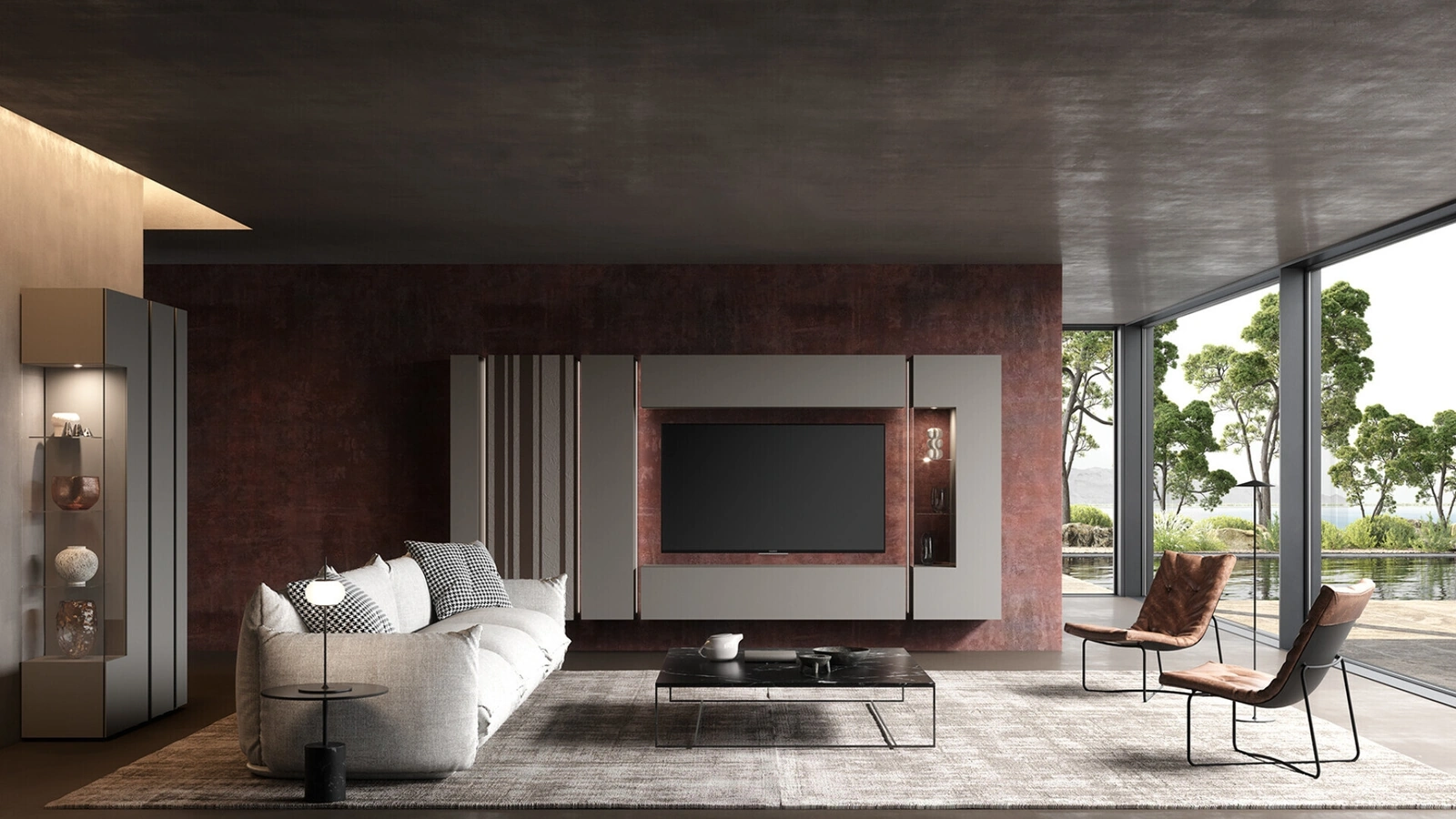 Parete Attrezzata Soggiorno Bassorilievo 41 di Voltan