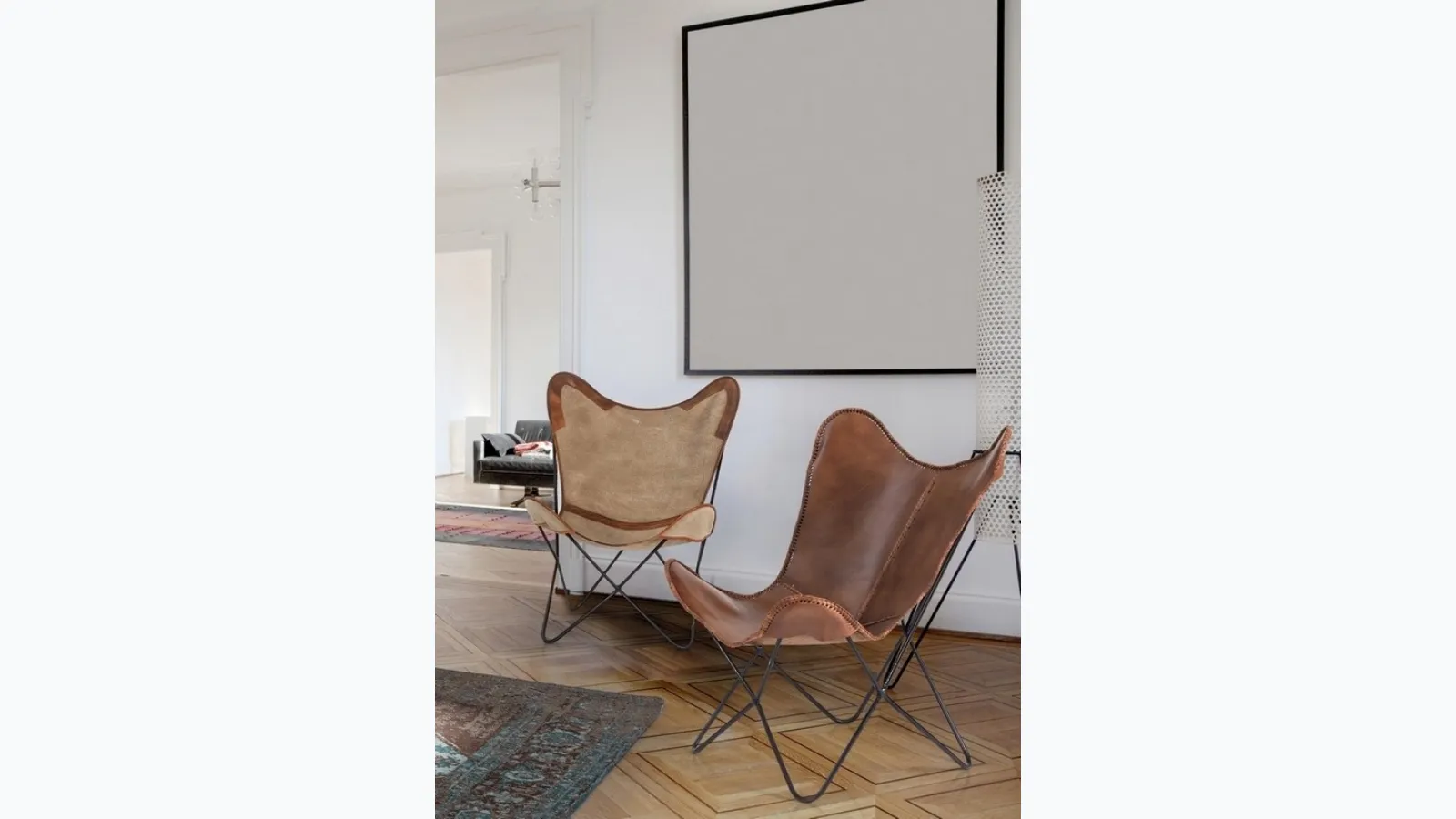 Poltroncina in pelle Eaton di Bizzotto