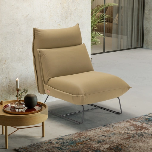 Poltroncina in pelle Match di Kermes divani