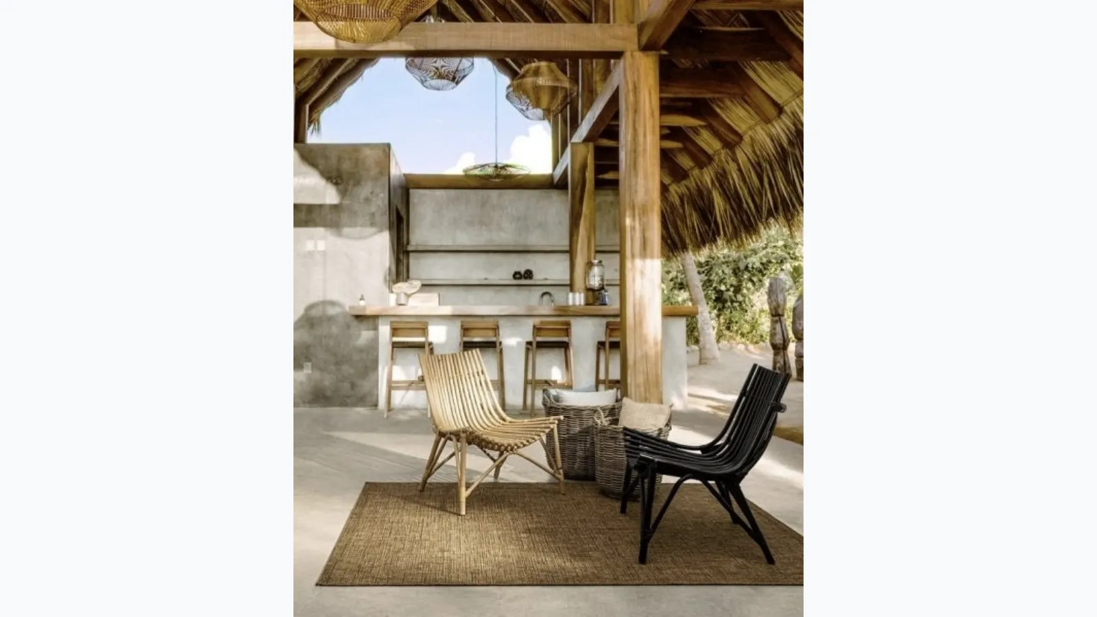 Poltroncina in rattan Menendez di Bizzotto
