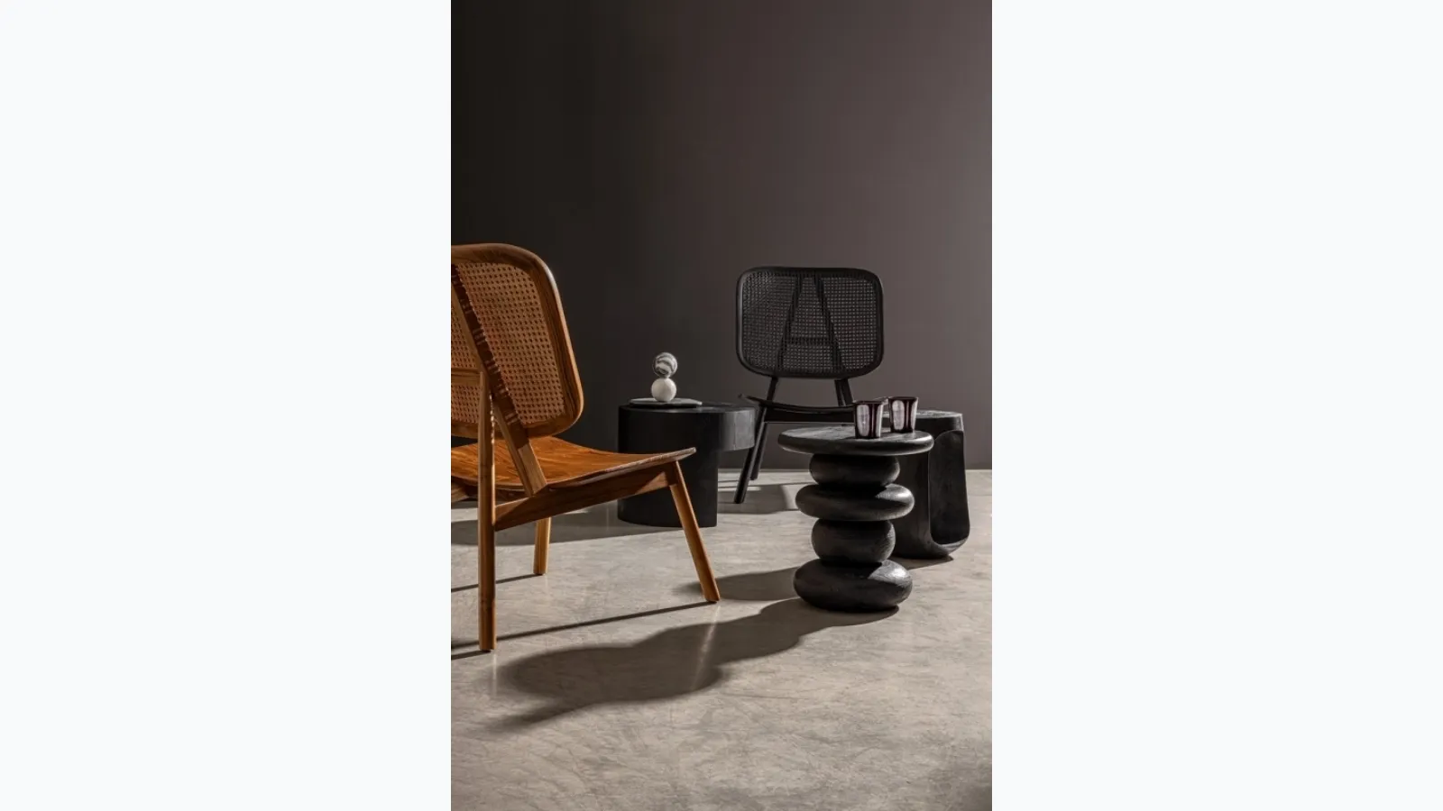 Poltrona in legno e rattan Yves di Bizzotto