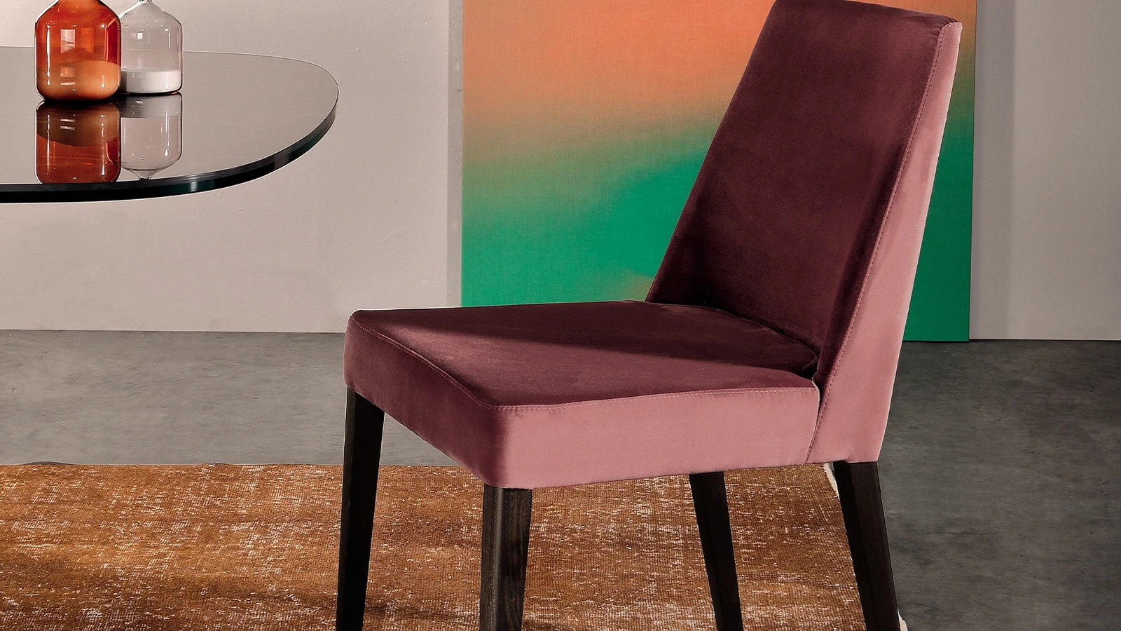 Sedia Sam con seduta rivestita in pelle di Tonin Casa