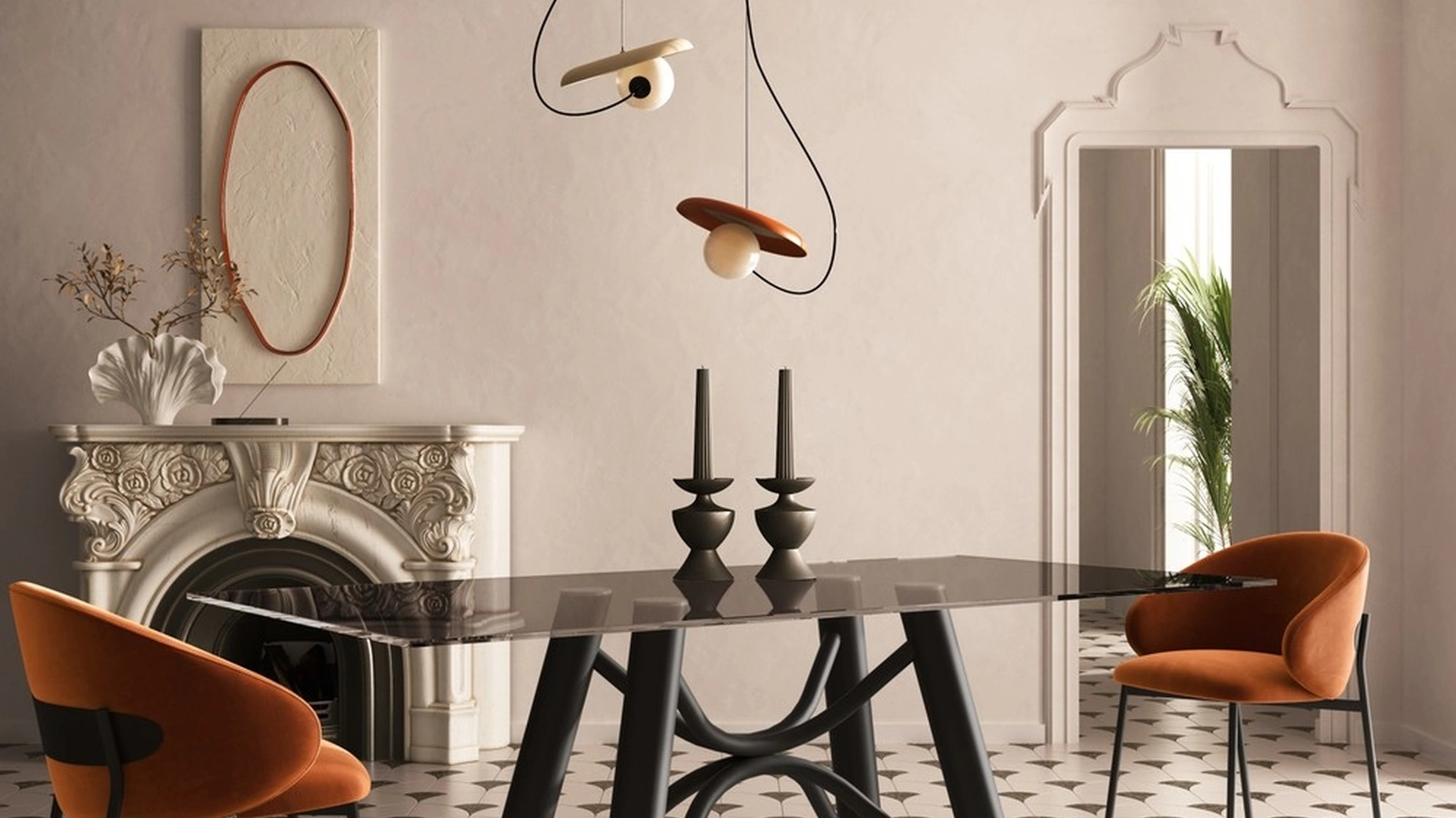 Tavolo Brooklin con top in vetro di Scavolini