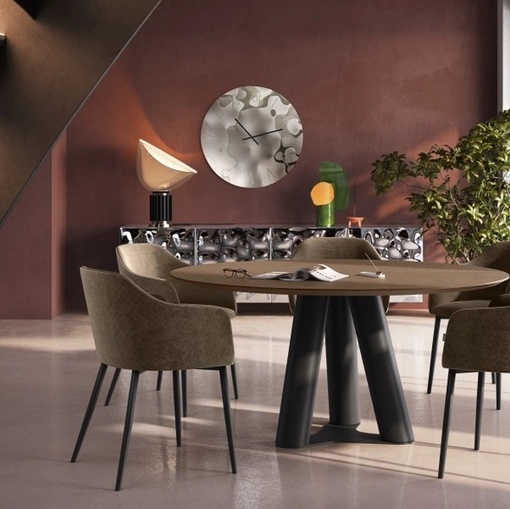Tavolo rotondo in legno Singapore di Scavolini