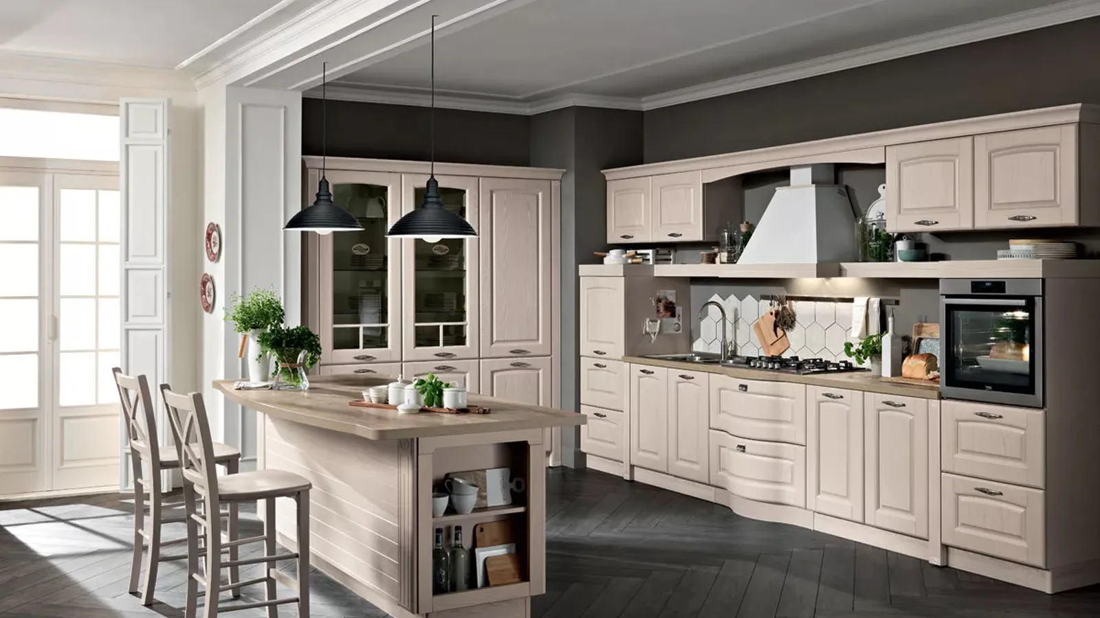 Cucina Classica con isola Borgo 01 di Spar