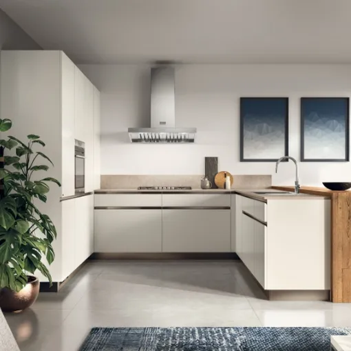 Cucina Moderna Boxi in laccato Bianco di Scavolini