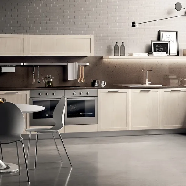 Cucina Moderna Carattere 12 in Frassino Avorio di Scavolini