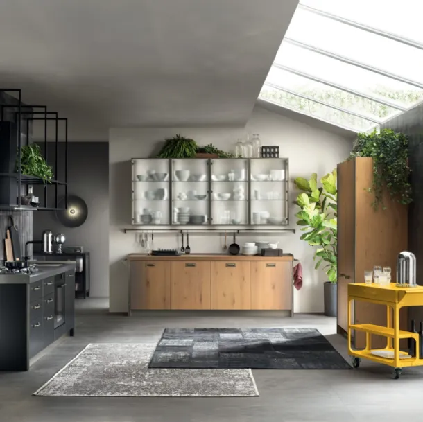 Cucina Moderna Diesel get Together 07 Ruxe Wood Gradient di Scavolini