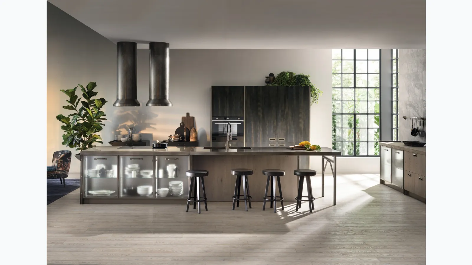Cucina Modernea Diesel get Together Soft Industrial Style di Scavolini