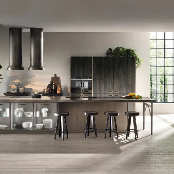 Cucina Modernea Diesel get Together Soft Industrial Style di Scavolini