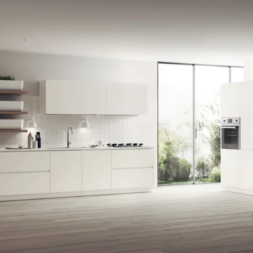 Cucina Moderna Qi in laccato opaco Bianco di Scavolini