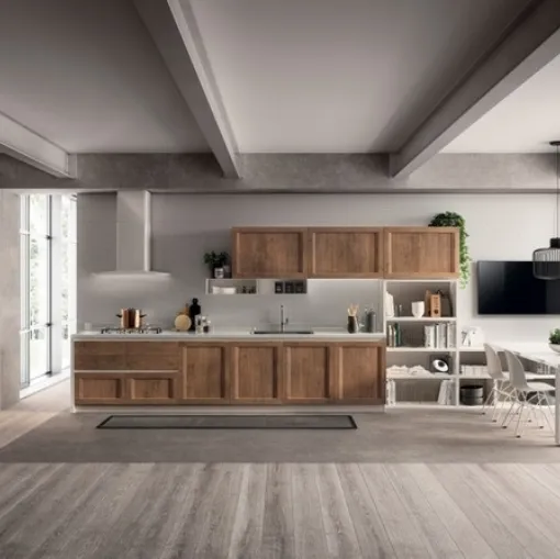 Cucina Moderna Evolution decorativo Rovere Land di Scavolini