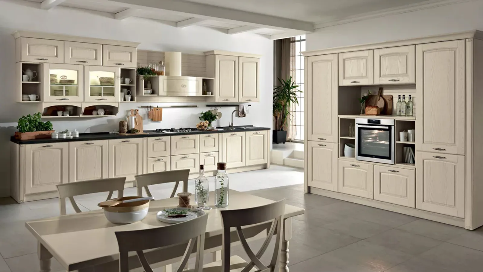 Cucina lineare Shabby Chic Borgo 04 di Spar