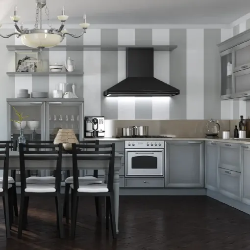 Cucina angolare Shabby Chic Le Gemme composizione 03 di Le Fablier