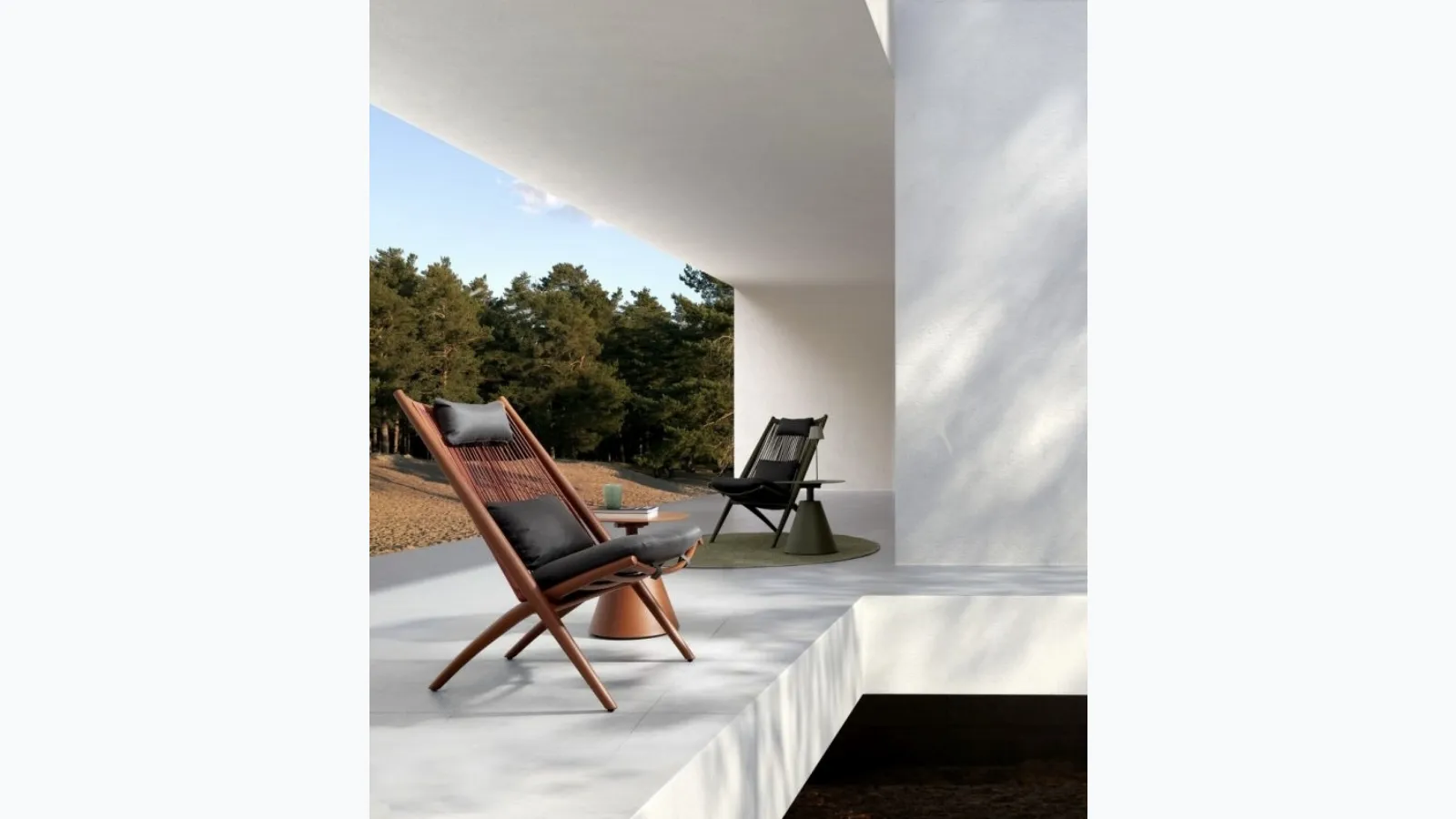 Poltroncina e Tavolino Aloha in tessuto e alluminio di Bizzotto