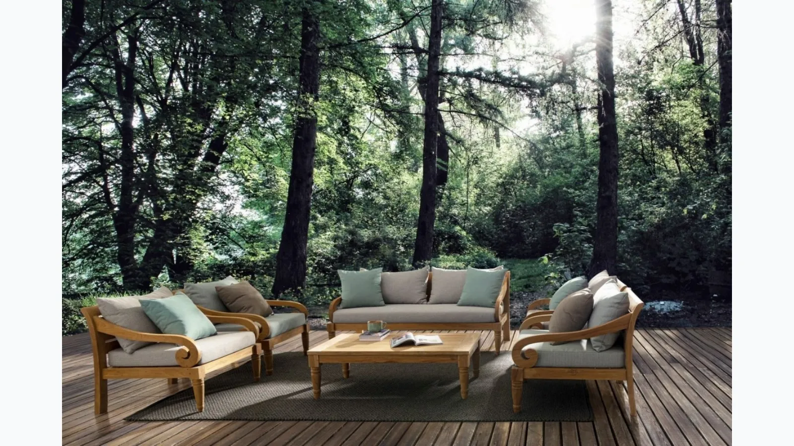 Arredo da esterno in Teak Karuba di Bizzotto