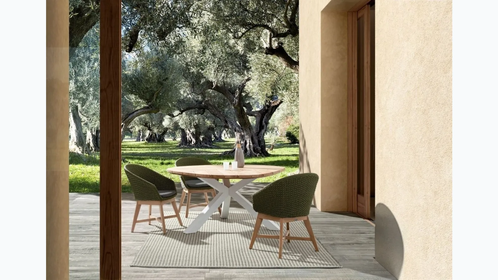 Sedia in corda e teak Coachella di Bizzotto