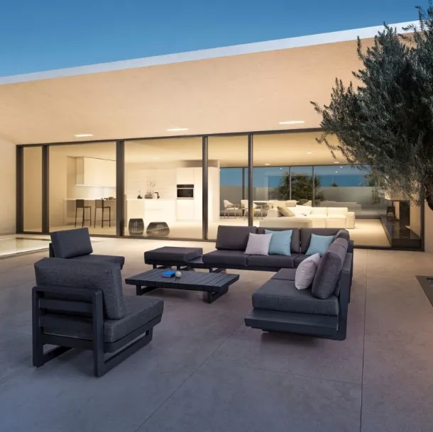 Arredo da esterno Infinity in alluminio e tessuto di Bizzotto