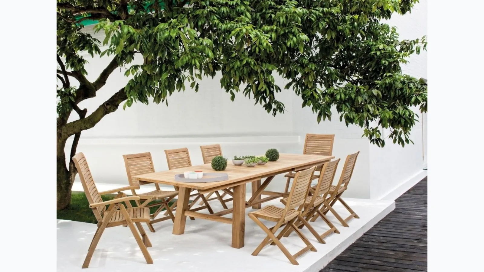 Tavolo e Sedie Maryland in teak di Bizzotto