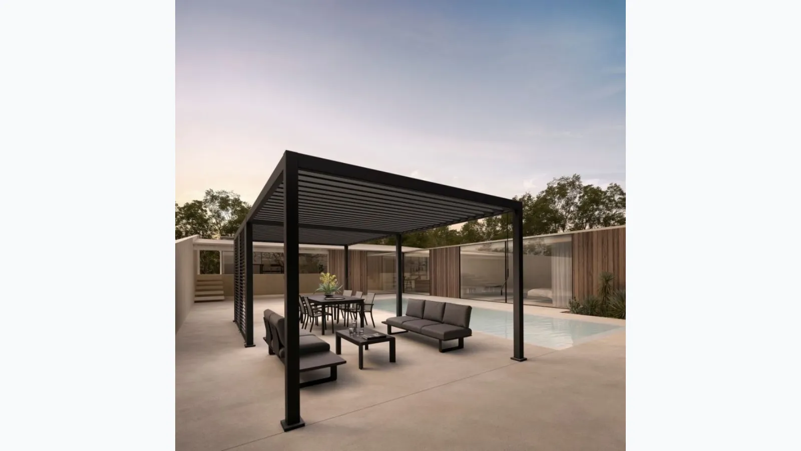 Pergola Ocean Antracite a isola di Bizzotto