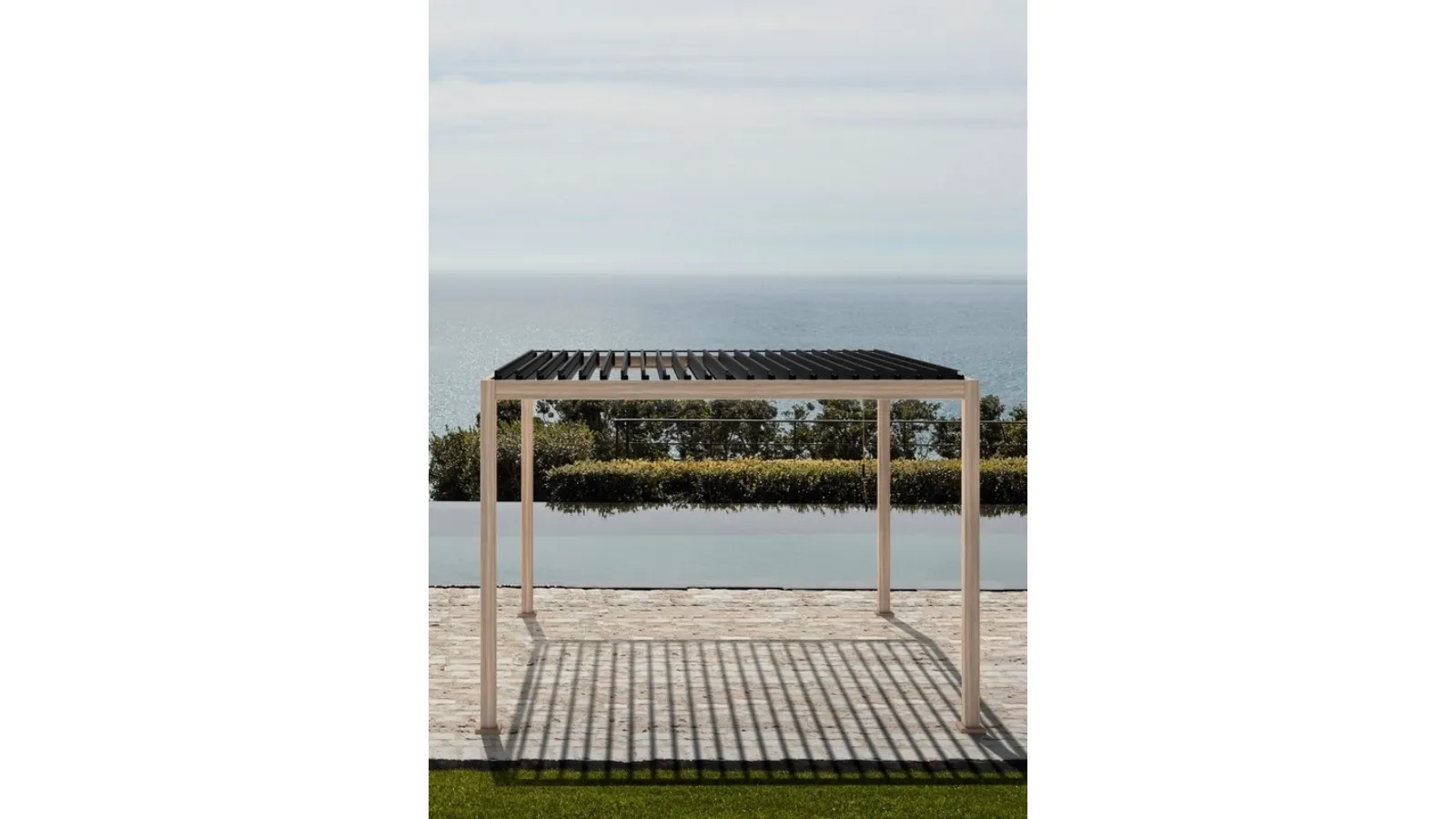 Pergola Ocean Natural Antracite a isola di Bizzotto